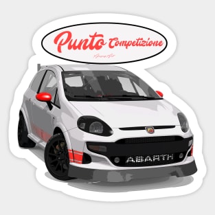 Punto Competizione Bianco Rosso Stickers Sticker